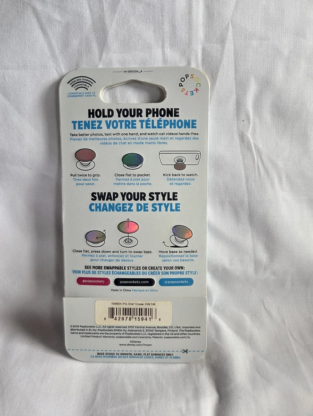 PopSocket PopGrip Disney Frozen II Olaf White Phone Grip NEW